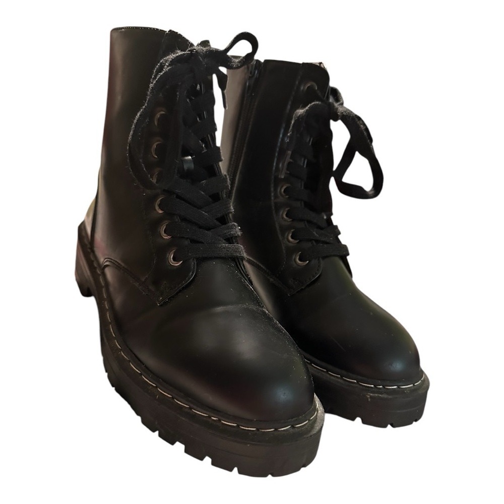 TRUE CRAFT Black Combat Boots